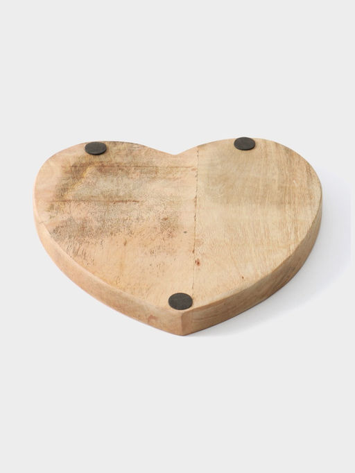 Блюдо в форме сердца Мудрый слон, 20.5?20?2.3 см, дерево манго