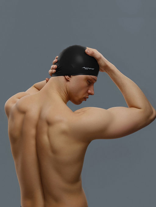 Шапочка для плавания взрослая ONLYTOP Swim, силиконовая, обхват 54-60 см