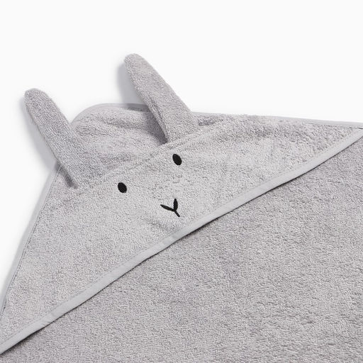 Набор Крошка Я (полотенце-уголок, рукавица, нагрудник), серый, 100% хл, 360 гр/м2  фото 3