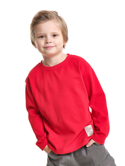 Толстовка для мальчика с шевроном 22-1124 темно-серый меланж - Mini maxi фото 12