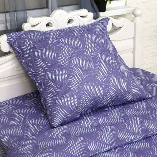 Постельное бельё 2 сп Иллюзия, сине-фиолетовый, 175х210 см, 175х210 см, 70х70 см 2шт, бязь, 105 г/м, 100% хлопок - Атра фото 3