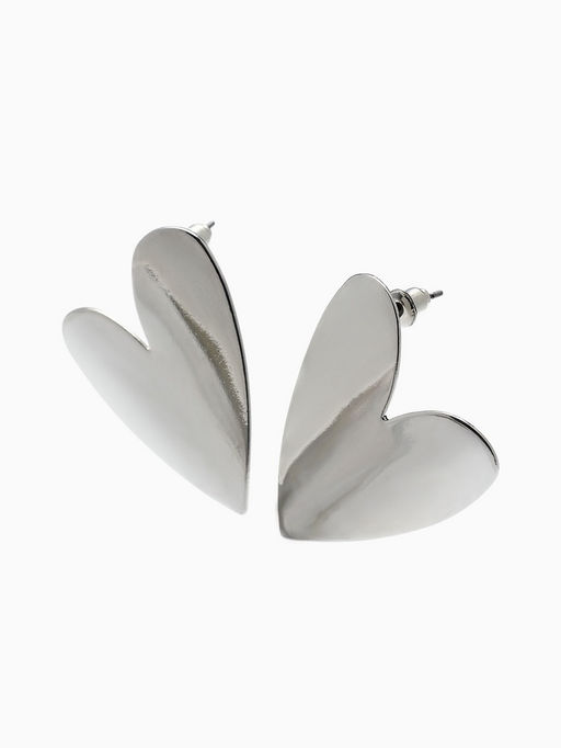 Серьги металл Сердце нежность, цвет серебро - Qf фото 3