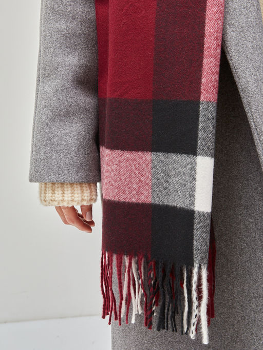 В составе шерсть и кашемир! теплый двусторонний палантин - Tantino фото 4