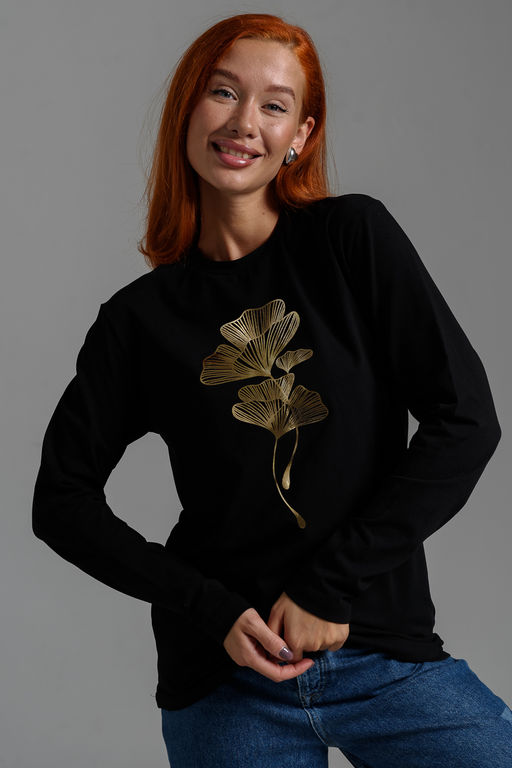 8519 Футболка с длинным рукавом женская