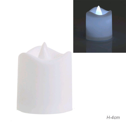 Цена за 24 шт. Свеча светодиодная 4 см / 2128-ld /уп 24/960/белая - ГалеонТрейд фото 2
