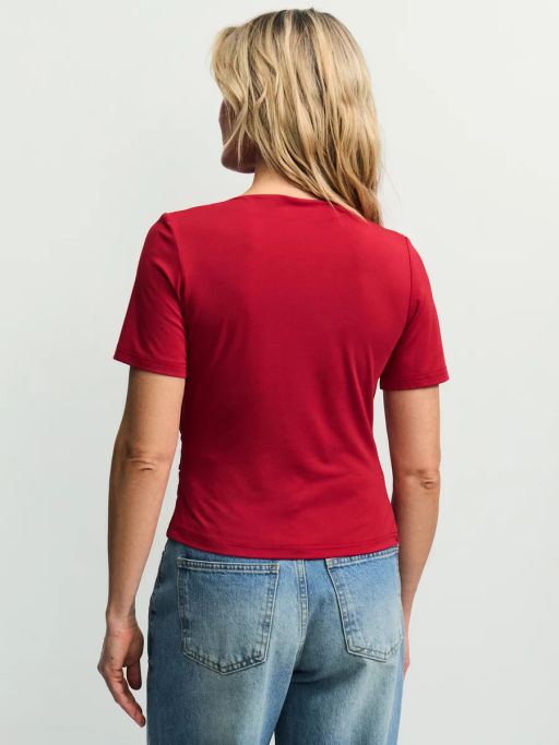 Приталенная футболка из модала / Zarina фото 6