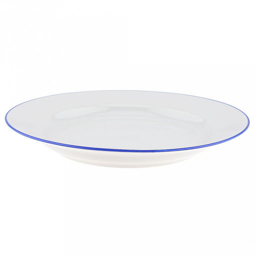 Тарелка мелкая фарфоровая Озеро д240мм, h35мм, гладкий край, отводка краской (Россия)