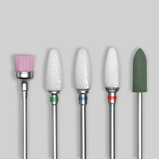 Фрезы для маникюра в пластиковом органайзере, 10 шт