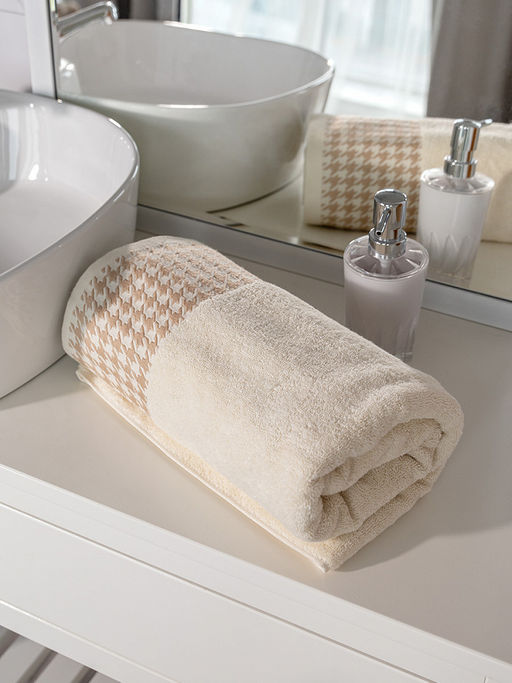 Полотенце для лица 50x90 молочный махровая ткань