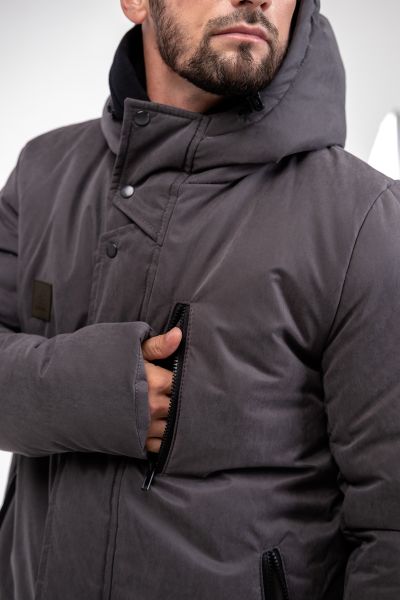 Парка зимняя темно-серый, куртка - Yollochka фото 5