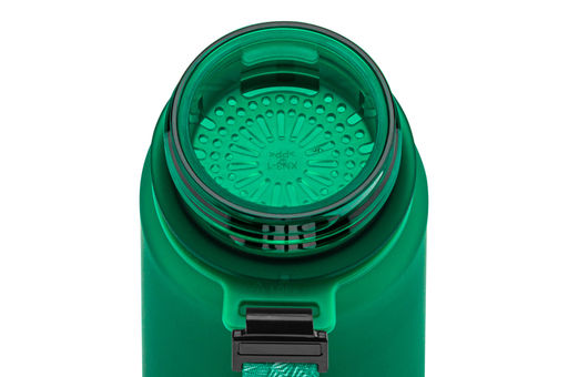 Бутылка для воды 1,5 л 10*10*28,5 см "Style Matte" с углублениями д/пальцев темно-зеленая