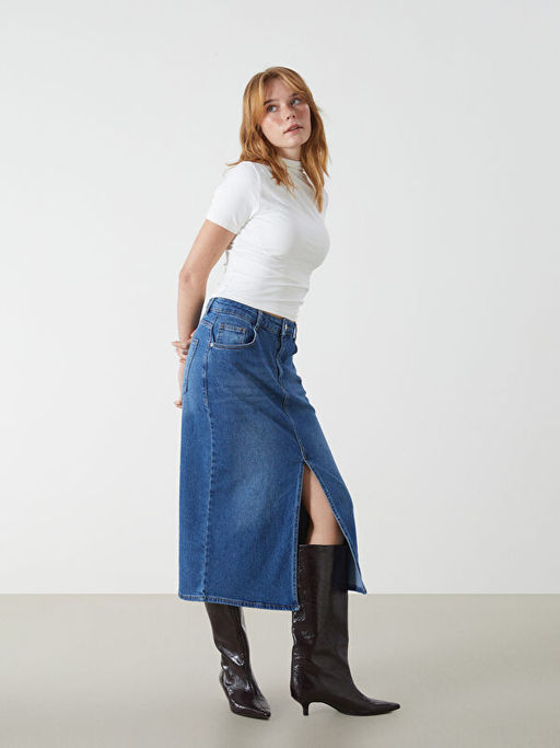 Dar Fit Kad?n Jean Etek