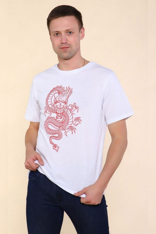 2224 Футболка мужская Тату дракона