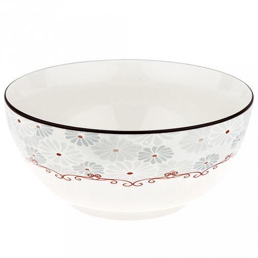 Классика Салатник фарфоровый 1,15л, д17,8х8,2см, с деколью, отводка (Китай)