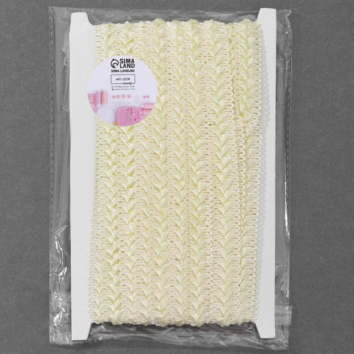 Тесьма декоративная «Самоса», 18 мм, 9.1±0.5 м, бежевая