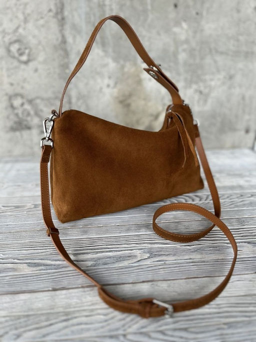 Женская замшевая сумка 8088-8 Рыжий