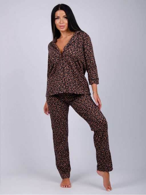 Пижама "Классика" лео шоколад, трикотаж
