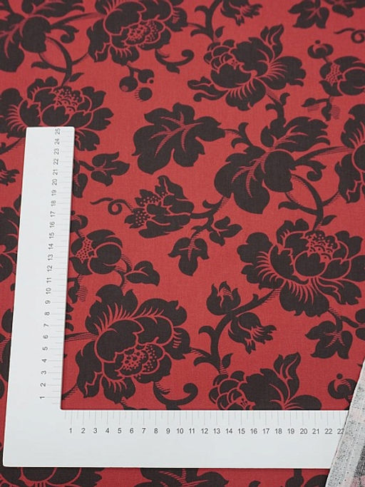 Перкаль Бажена цв.красный, ш.1.5м, хлопок-100%, 120гр/м.кв - Купава фото 3