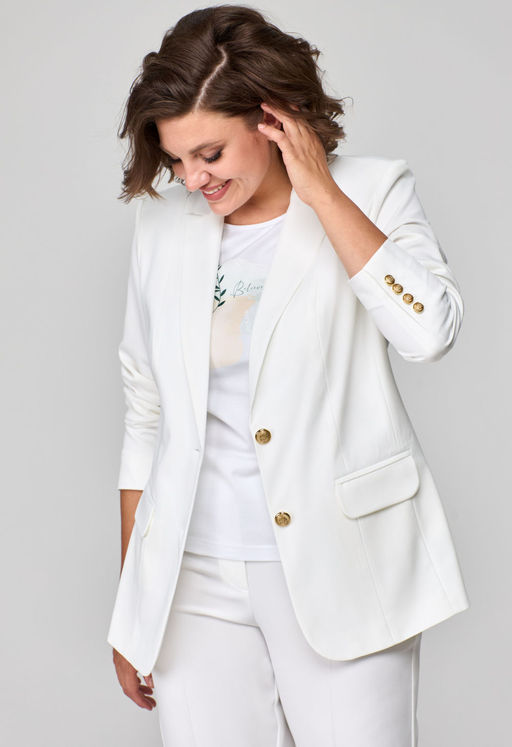 Жакет БелЭльСтиль 205 молочный однотон фото 4