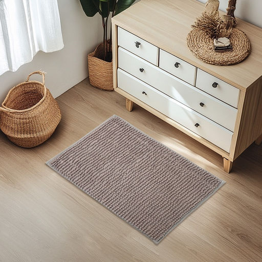 Коврик для дома Доляна «Букли», 40×60 см, серый