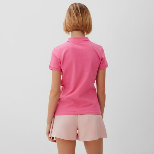 Футболка поло женская MINAKU: Basic line, розовая, размер 52
