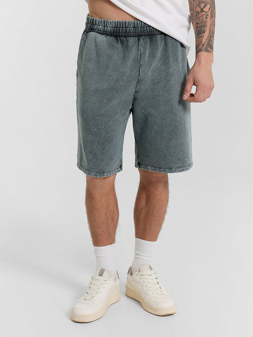 Шорты мужские серые с обработкой эйсид - Mark formelle фото 2