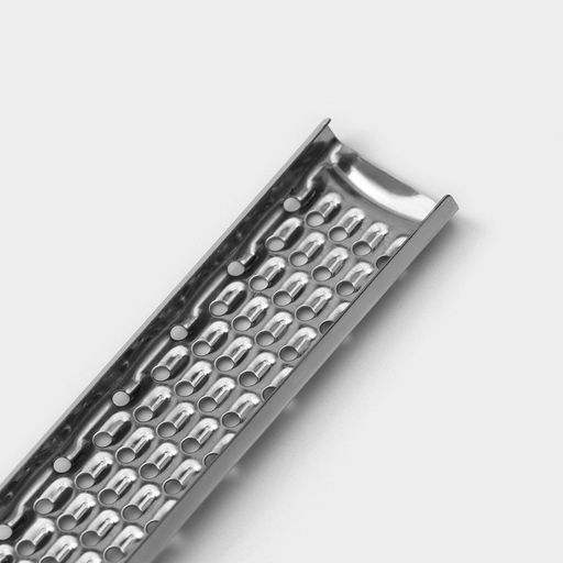 Тёрка для сыра Доляна «Металлик», 31.5 см, с ручкой, серебристая