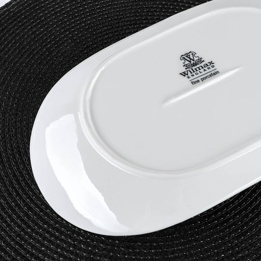 Блюдо фарфоровое овальное Wilmax, 28.5×16.5 см, белое