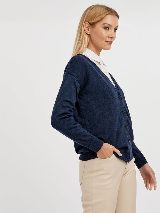 кардиган женский базовый из шерсти на пуговицах - Glenfield фото 3