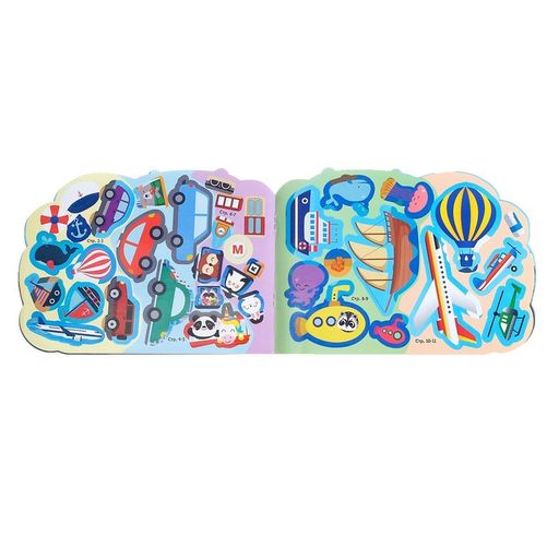 Наклейки многоразовые Едем, летим, плывём, 12 стр. - Буква-ленд фото 3