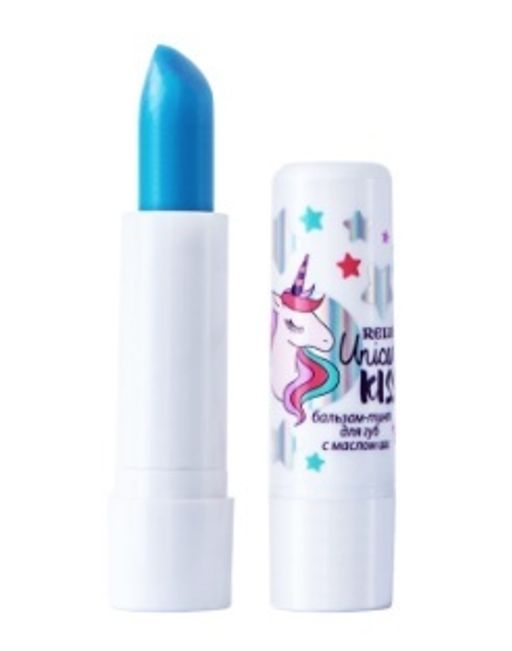 RELOUIS Бальзам-тинт для губ с маслом ши Unicorn KISS с розовым оттенком