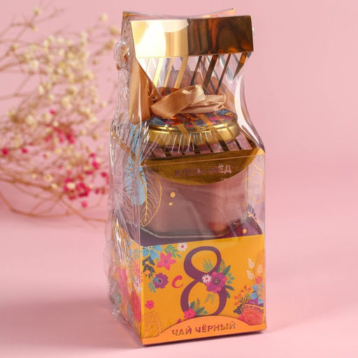 Подарочный набор С 8 Марта: крем-мёд, чай 50 г - Фабрика счастья фото 10