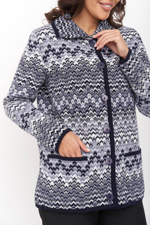 Жакет С 1518/джинсовый микс