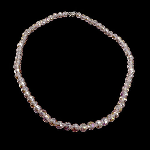 Бусы хрусталь, алмазная огранка нежно Розовые 6мм