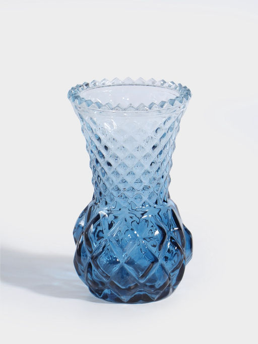 Ваза стекло настольная "Миниатюра" (набор 5 шт) 11,5-13 см, синий