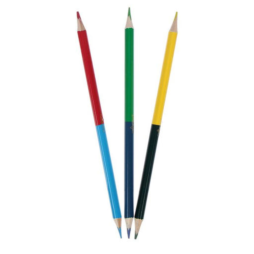 Карандаши Calligrata, цветные, двусторонние, 24 цвета, 12 шт., трёхгранные, деревянные