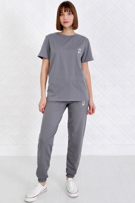 Арт. 2349 Костюм темно-серый женский 44-52 (5 шт) Цвет:верх-темно-серый,низ-темно-серый - Калинка фото 17