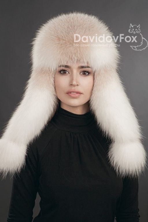 Шапка Ушанка Элит кожа полярка DavidovFox