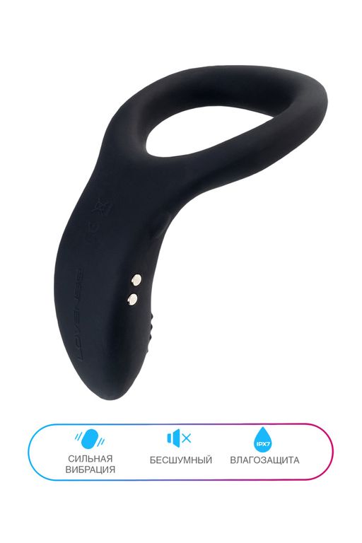 Эрекционное кольцо LOVENSE Diamo, силикон, черное, 13,3 см