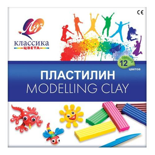 Пластилин Луч КЛАССИКА 12 цветов 240 г ассорти, со стеком