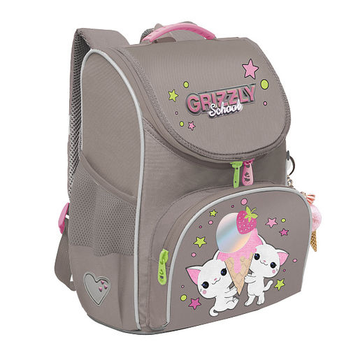 RAm-684-5 Рюкзак школьный с обвесом и мешком для обуви - Grizzly фото 26