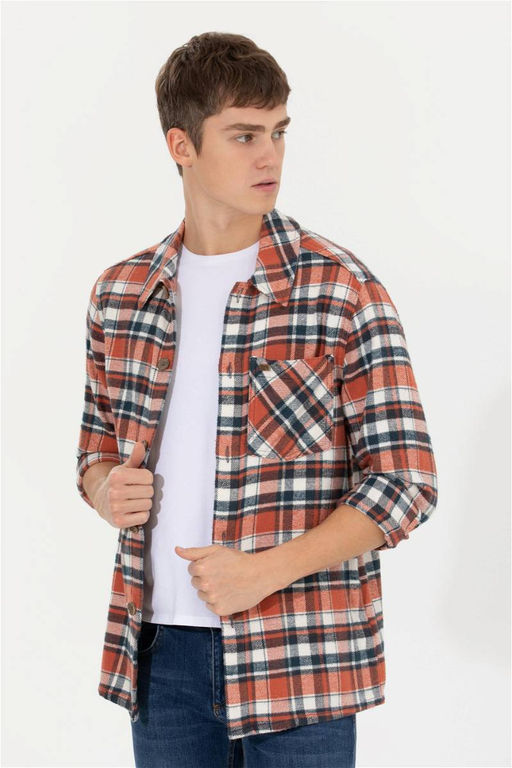 Мужская красная джинсовая рубашка Lumberjack Неожиданная скидка в корзине - U.s. polo assn фото 5