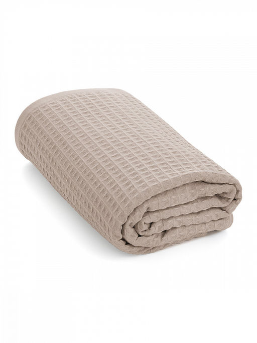 Полотенце для тела 90x150 бежевый вафельное полотно