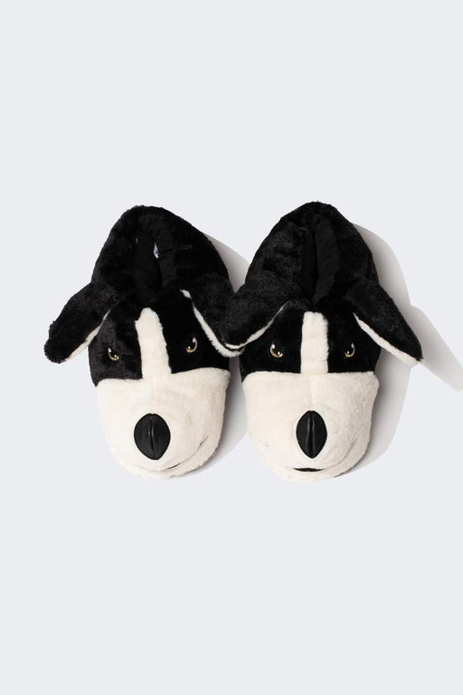 Мужские домашние тапочки на плоской подошве - Defacto фото 7