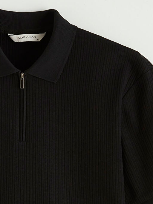 Polo Yaka Fitilli Erkek Triko Ti??rt