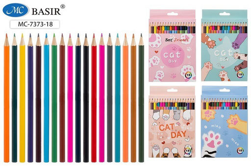 Карандаши Basir "Лапки" 18цв. (MC-7373-18)