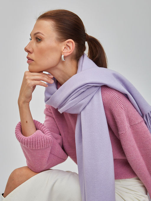 В составе шерсть и кашемир! теплый двусторонний палантин - Tantino фото 3