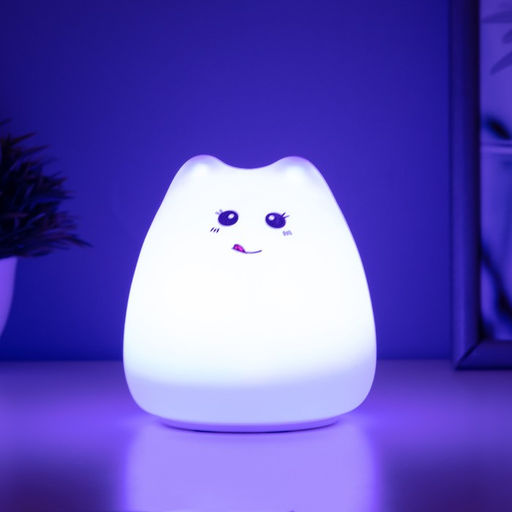 Фигурка световая RISALUX «Антистресс мякиш кошечка», LED-ночник, RGB, от батареек, 3×ААА, 9.5×9.5×10.5 см