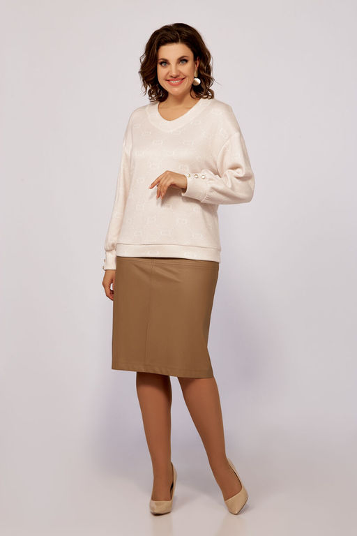 Блуза Swallow 803.2 черный+серебряный узор фото 120