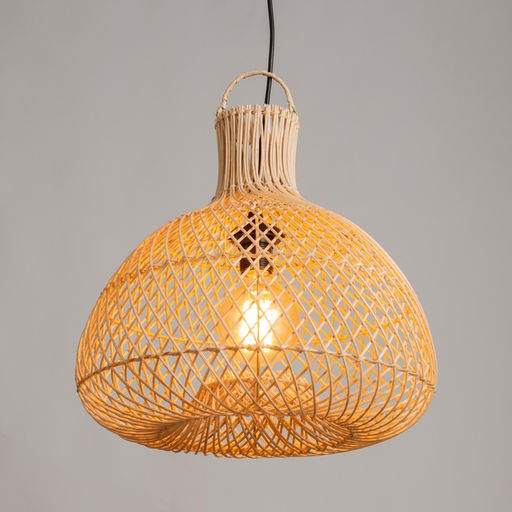 Светильник потолочный из ротанга «Реза», 1×120 Вт, Е27, 40×40×40 см